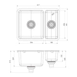 303-3001-51 - 2000 Series 1 And 1/2 Bowl Sink