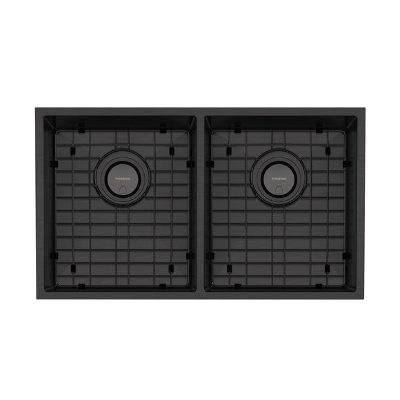 310-2002-16 - 4000 Series Double Bowl Sink Brushed Black