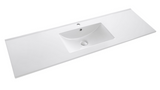 SK7-1200W Sammy Floor Standing Finger Pull White Gloss Vanity Ceramic Top