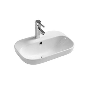 Annabella Semi Inset Basin Gloss White - Timeless Bathroom Supplies