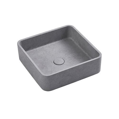 Aosta Mist Grey Above Counter Concrete Basin - Timeless Bathroom Supplies
