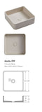 Aosta White Sandstone Above Counter Concrete Basin - Timeless Bathroom Supplies