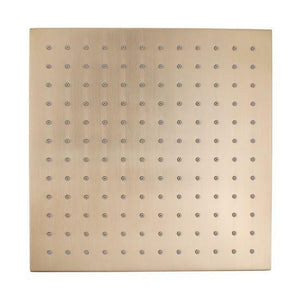 Bellino Brushed Gold Square 250mm Shower Head - Timeless Bathroom Supplies