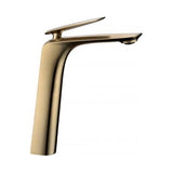 Bellino Brushed Gold Tall Basin Mixer - Timeless Bathroom Supplies