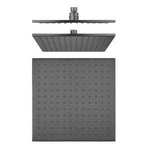 Bellino Gun Metal Square 250mm Shower Head - Timeless Bathroom Supplies