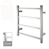 Chrome Square 4 Bar Heated Towel Ladder - Timeless Bathroom Supplies