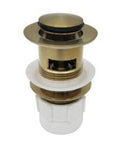 Clara 32mm Basin Pop Up Plug & Waste With Overflow Brushed Gold - Timeless Bathroom Supplies