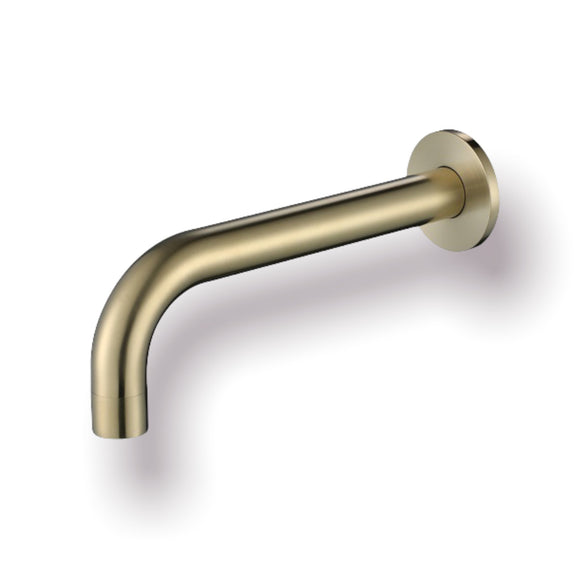 Clara Round 200mm Brushed Gold Basin/Bath Spout - Timeless Bathroom Supplies