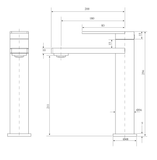 Cruze Tall Vessel Basin Mixer Matte Black - Timeless Bathroom Supplies