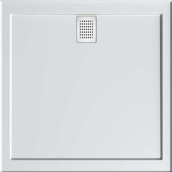 EC900R Eco 900mm x 900mm Rear Outlet Shower Base White - Timeless Bathroom Supplies