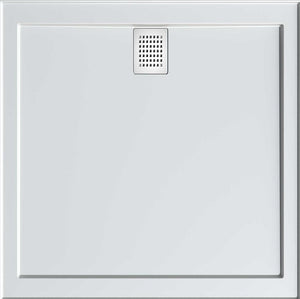 EC982R Eco 900mm x 820mm Rear Outlet Shower Base White - Timeless Bathroom Supplies