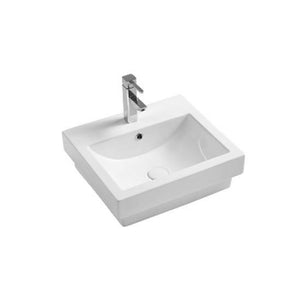 Erika Semi Inset Basin Gloss White - Timeless Bathroom Supplies