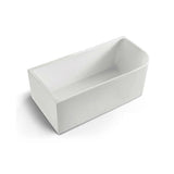 Franca 1700mm LH Corner Freestanding Bath Matte White - Timeless Bathroom Supplies