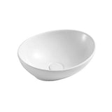 Ilaria Oval Above Counter Basin Gloss White - Timeless Bathroom Supplies