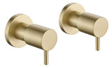 Luxury 1/4 Turn Ceramic Disc Wall Top Assemblies Brushed Gold - Timeless Bathroom Supplies