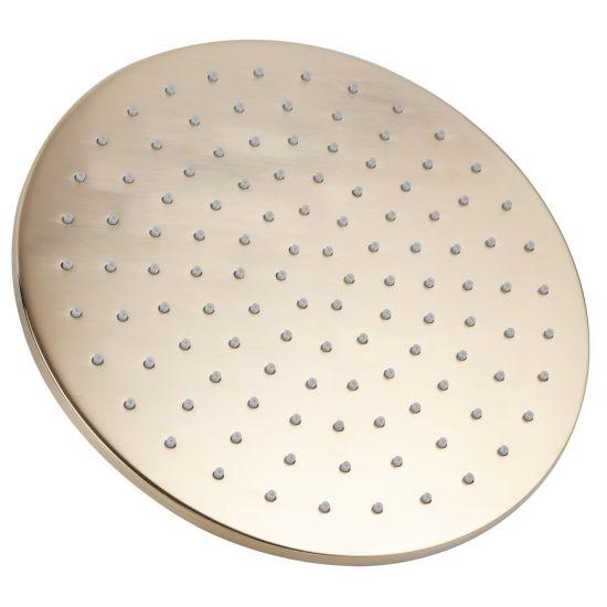 Pentro Brushed Gold 250mm Round Shower Head - Timeless Bathroom Supplies