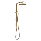 Pentro Brushed Gold Twin Shower System - Timeless Bathroom Supplies