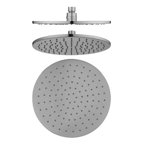 Pentro Brushed Nickel 250mm Round Shower Head - Timeless Bathroom Supplies