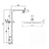 Pentro Brushed Nickel Twin Shower System - Timeless Bathroom Supplies