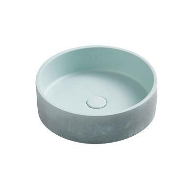 Perugia Pastel Mint Above Counter Concrete Basin - Timeless Bathroom Supplies