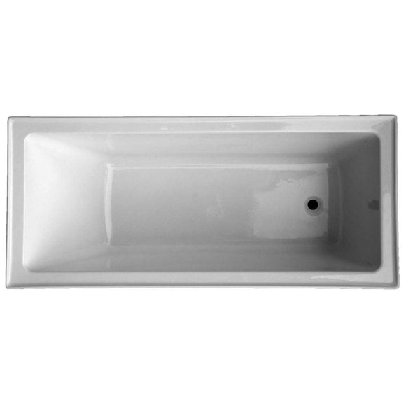 RD1675 Louve 1675mm Rectangle Inset Acrylic Bath White - Timeless Bathroom Supplies