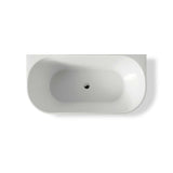 Santina 1700mm Back To Wall Freestanding Bath Matte White - Timeless Bathroom Supplies