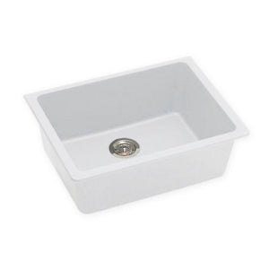Single Bowl Large White Granite Kitchen/ Laundry Sink timelessbathroomsupplies 619.00