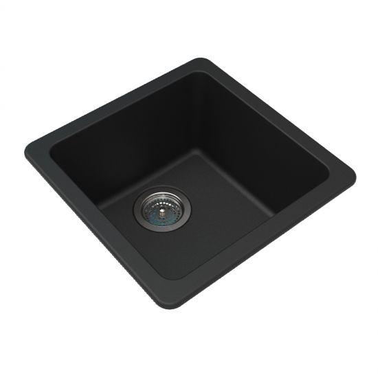 Single Bowl Small Black Granite Kitchen/ Laundry Sink timelessbathroomsupplies 529.00