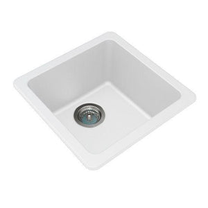 Single Bowl Small White Granite Kitchen/ Laundry Sink timelessbathroomsupplies 529.00
