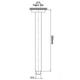 Square 200mm Ceiling Shower Arm timelessbathroomsupplies 39.00
