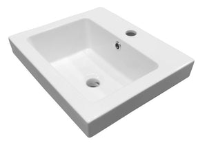 Venice Semi Inset Basin Gloss White - Timeless Bathroom Supplies